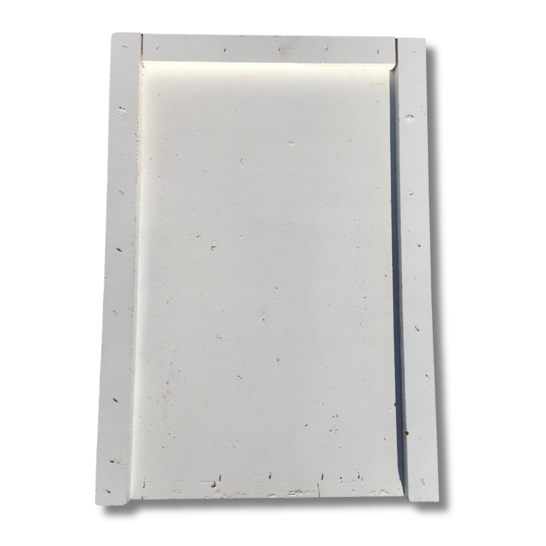 White telescoping outer cover for a beehive, designed to protect the hive from weather and provide insulation.